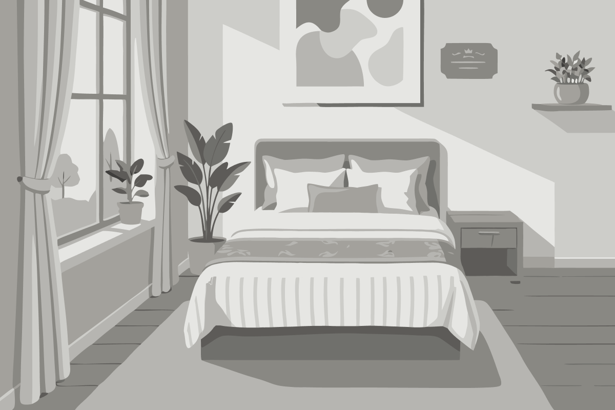 Estudio con cama extragrande